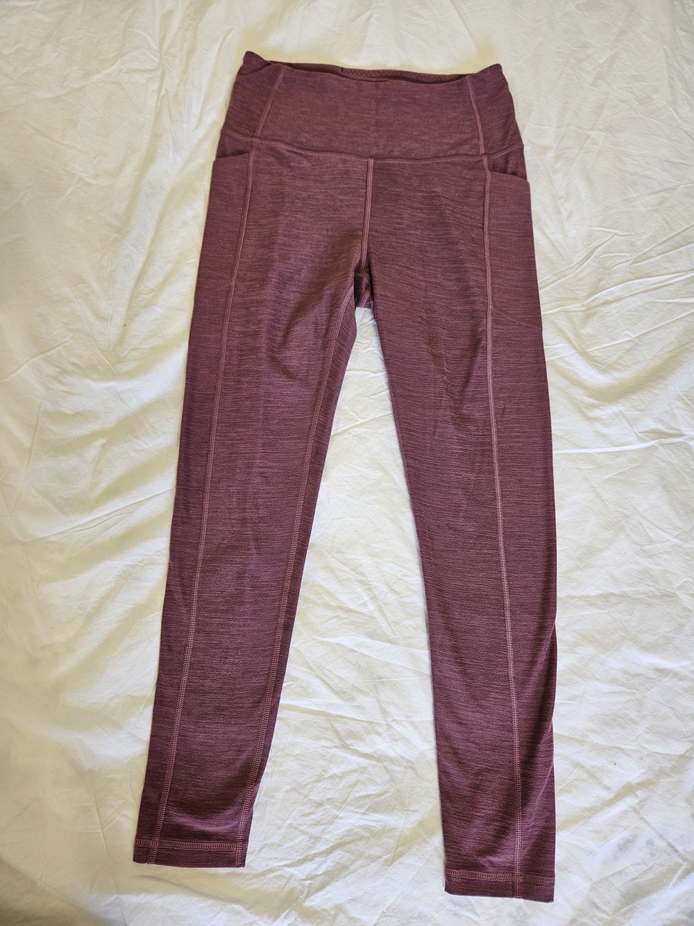 Victoria's Secret Maroon Pocket  Leggings ,Size 6